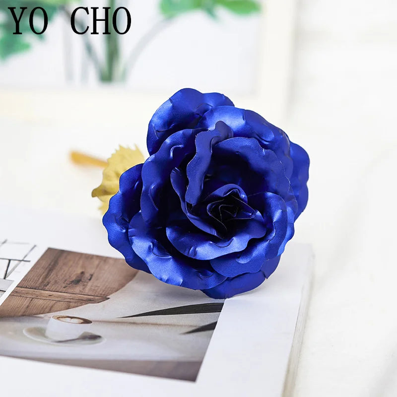 Eternal Rose Colorful Galaxy Artificial Flowers 24K Gold Foil Flower